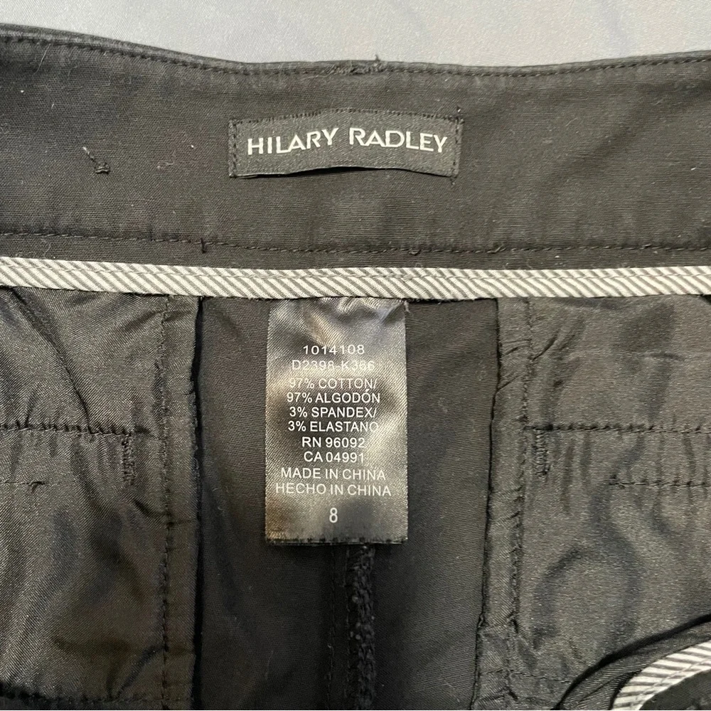 Hilary Radley Women's Black Chino Dress Pants Cotton Stretch Size 8 Career